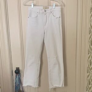 White straight leg CQY jeans